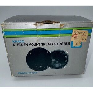 NIB Vintage KRACO 5” Flush Mount Speaker System Kit KS-150F Japan 2 Speakers